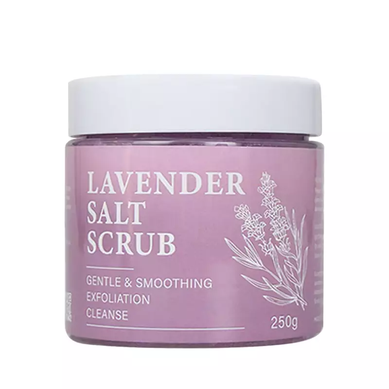 Private Label Lavender Scented Exfoliating Salt Scrub