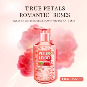 Private Label Luxury Rose Petal Shower Gel